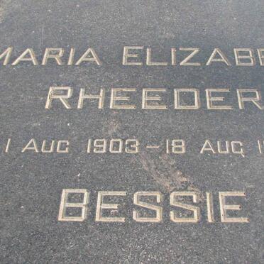 RHEEDER Maria Elizabeth 1903-1959