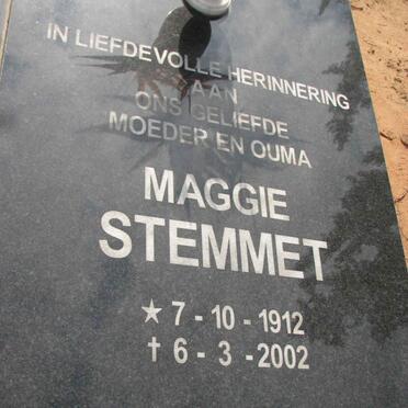 STEMMET Maggie 1912-2002