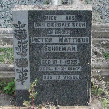 SCHOEMAN Pieter Mattheus 1925-1957