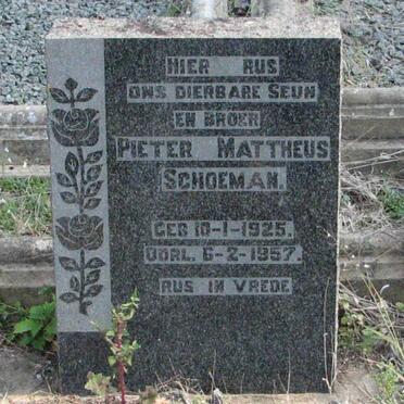 SCHOEMAN Pieter Mattheus 1925-1957