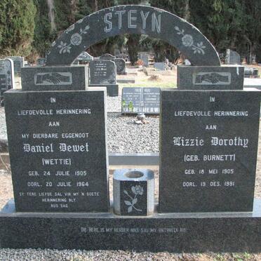 STEYN Daniel Dewet 1905-1964 &amp; Lizzie Dorothy BURNETT 1905-1991