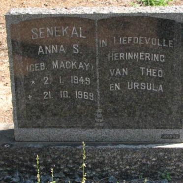 SENEKAL Anna S. nee MACKAY 1949-1969