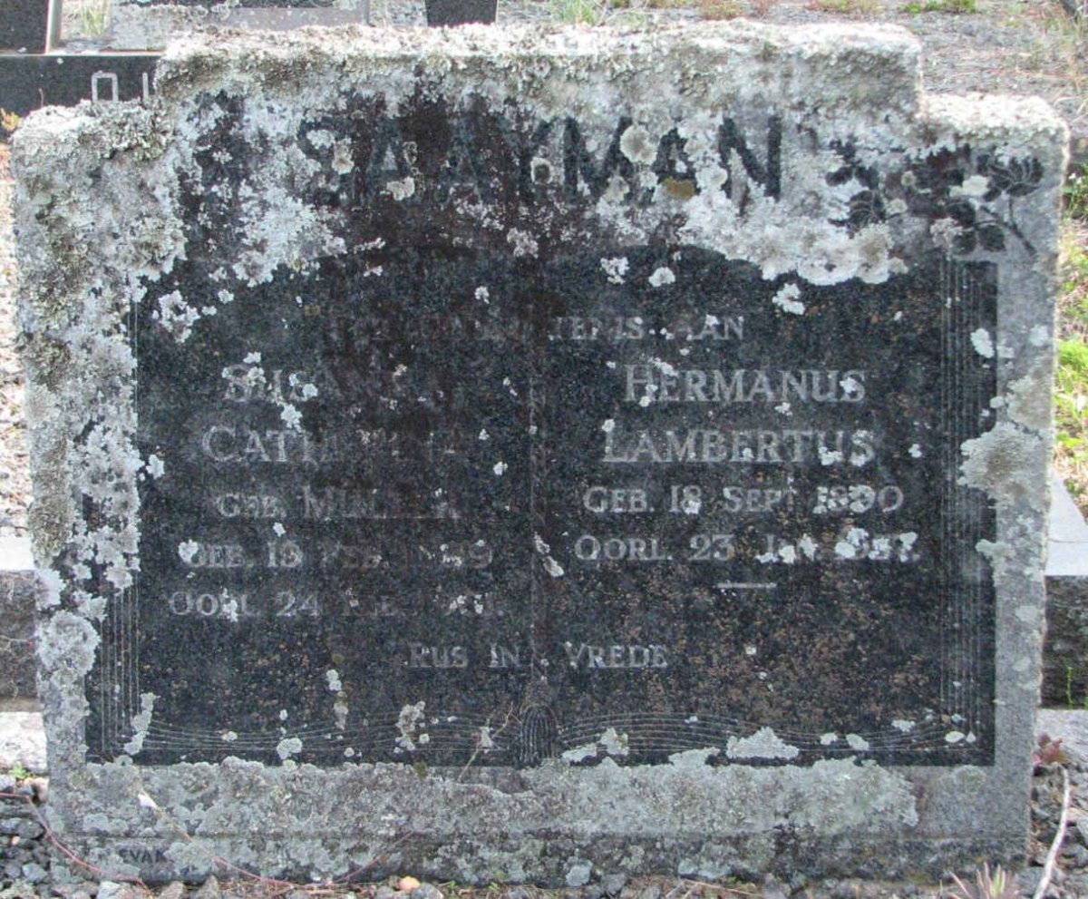 SAAYMAN Hermanus Lambertus 1890-1957 &amp; Susanna Catharina MULLER 18?9-19??