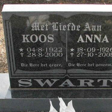 SWART Koos 1922-2000 &amp; Anna 1926-2009