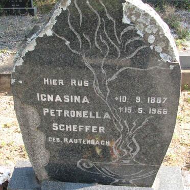 SCHEFFER Icnasina Petronella nee RAUTENBACH 1887-1966