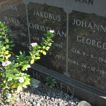 SCHONKEN Anna Maria 1911-1973 :: SCHONKEN Jacobus Christiaan 1892-1970 :: SCHONKEN Johannes George 1943-1972
