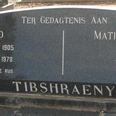 TIBSHRAENY Fouad 1905-1978 &amp; Matilda Catherine 1906-1989