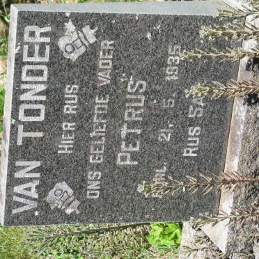 TONDER Petrus, van -1935