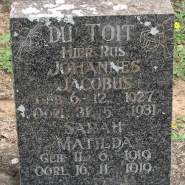 TOIT Johannes Jacobus, du 1927-1931