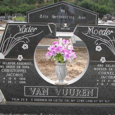 VUUREN Christoffel Jacobus, van 1906-1986 &amp; Cornelia Jacoba 1911-1992