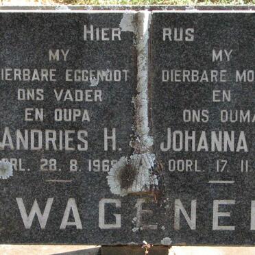 WAGENER Andries H. -196? &amp; Johanna M.A. -1980
