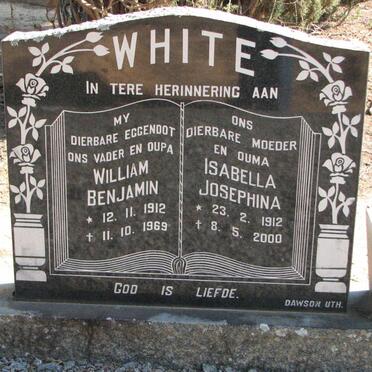 WHITE William Benjamin 1912-1969 &amp; Isabella Josephina 1912-2000
