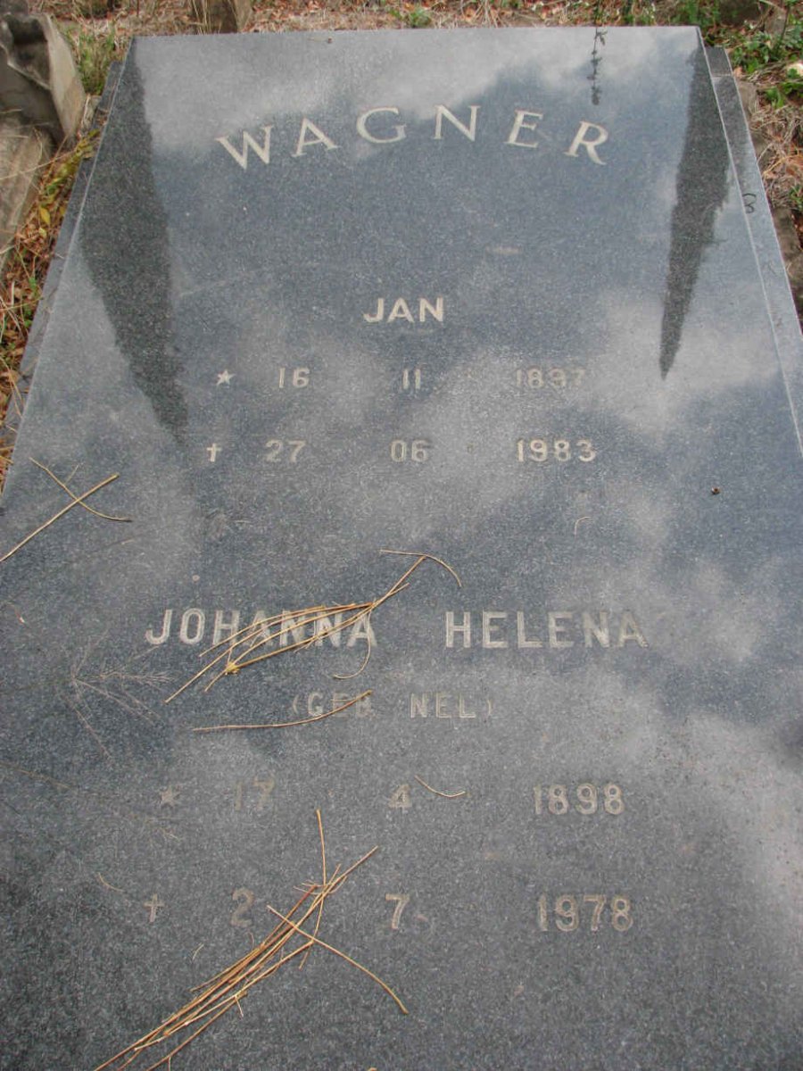 WAGNER Jan 1897-1983 &amp; Johanna Helena NEL 1898-1978