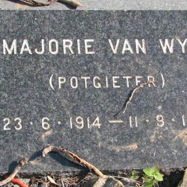 WYK Majorie, van nee POTGIETER 1914-1972