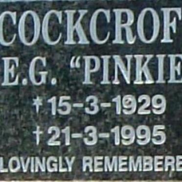 COCKCROFT E.G. 1929-1995