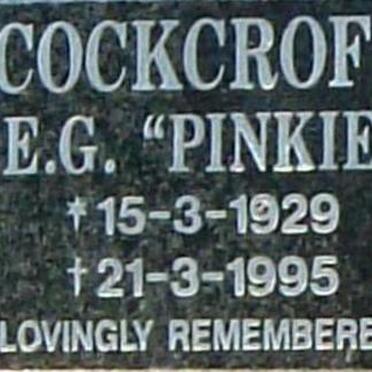 COCKCROFT E.G. 1929-1995