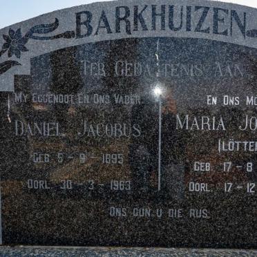 BARKHUIZEN Daniel Jacobus 1895-1963 &amp; Maria Johanna LOTTER 1904-1986