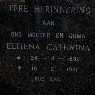 JOUBERT Eltiena Cathrina 1892-1981