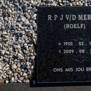 MERWE R.P.J., v.d. 1950-2009