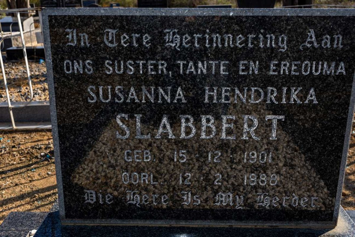 SLABBERT Susanna Hendrika 1901-1988