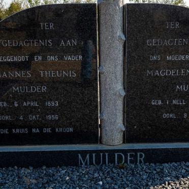 MULDER Johannes Theunis 1893-1956 &amp; Magdelena Maria NELL 1897-1984