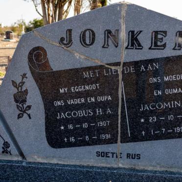 JONKER Jacobus H.A. 1907-1991 &amp; Jacomina J. 1911-1994