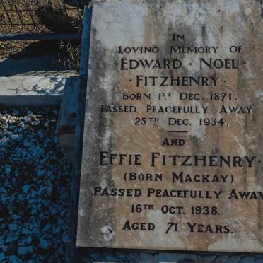 FITZHENRY Edward Noel 1871-1934 &amp; Effie MACKAY -1938