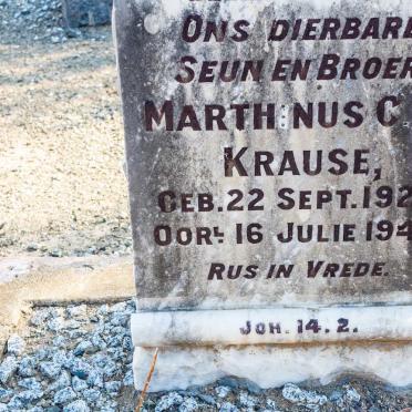 KRAUSE Marthinus C.D. 1923-1945