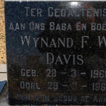 DAVIS Wynand F.W. 1966-1966