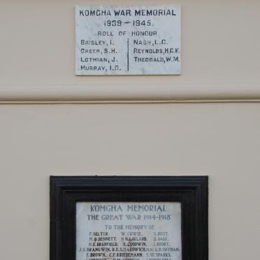 2. Second World War plaque 1939-1945 - Roll of honour