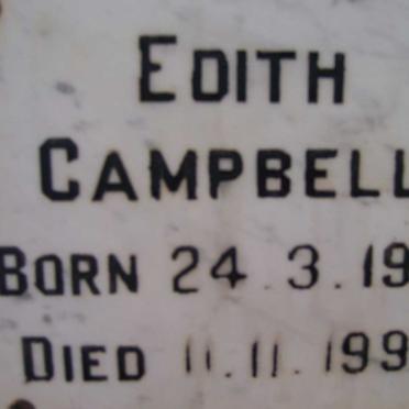 CAMPBELL Edith 1910-1990