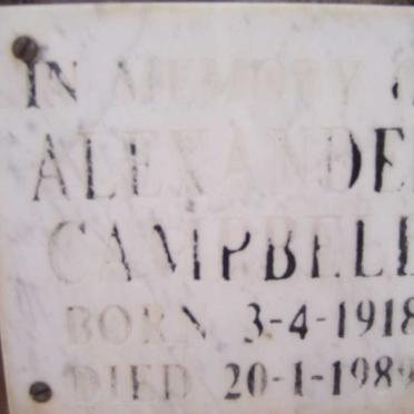 CAMPBELL Alexander 1918-1989