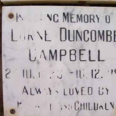 CAMPBELL Lorne Duncomb 1923-1983