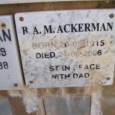 ACKERMAN B.A.M. 1915-2006