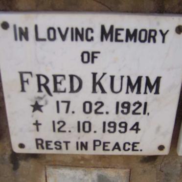 KUMM Fred 1921-1994