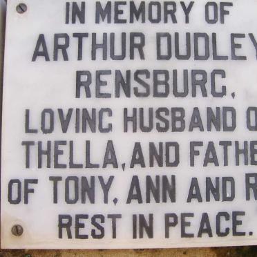 RENSBURG Arthur Dudley