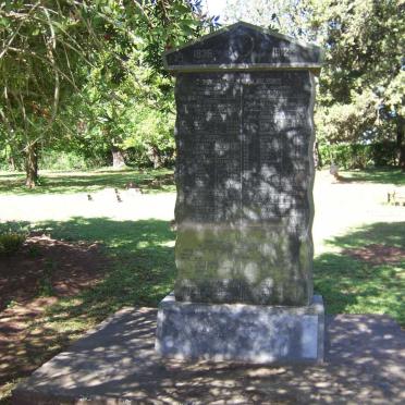 4. Memorial to those who died in Komga &amp; vicinity 1835-1912