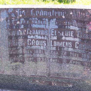 CROUS Nicolaas Gehardus de Kock 1881-1935 &amp; Elsabie Maria Lourens 1885-1951