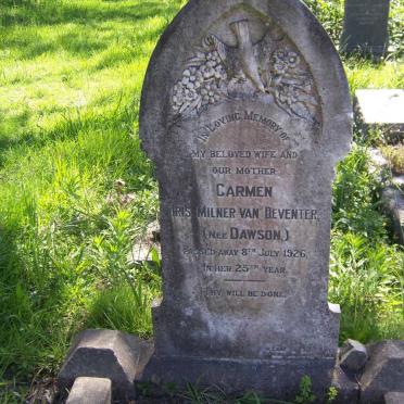 DEVENTER Carmen Iris Milner, van nee DAWSON -1926