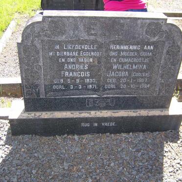 ELS Andries Francois 1893-1971 &amp; Wilhelmina Jacoba GOOSEN 1907-1994