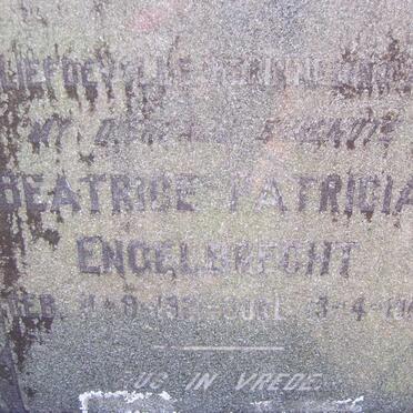 ENGELBRECHT Beatrice Patricia 1921-1960