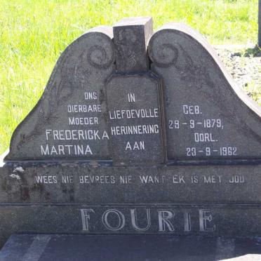 FOURIE Fredericka Martina 1879-1962