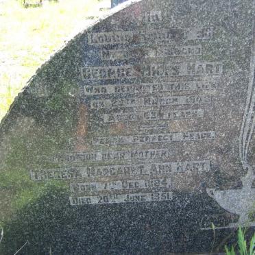 HART George Miles -1943 &amp; Theresa Margaret Ann 1884-1951