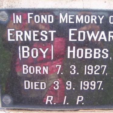 HOBBS Ernest Edward 1927-1997