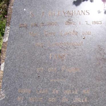 KLEYNHANS S.J. 1906-1963