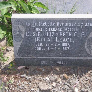 LEACH Elsie Elizabeth C.P. 1887-1967