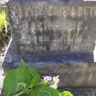 MacKENZIE Hettie Elizabeth 1919-1923