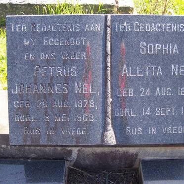 NEL Petrus Johannes 1876-1963 &amp; Sophia Aletta 1890-1976