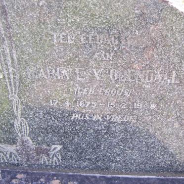 ODENDAAL Maria E.V. nee CROUS 1875-1948