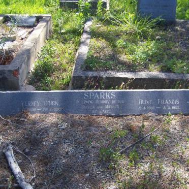 SPARKS Verney Crick 1899-1983 &amp; Olive Francis 1906-1953